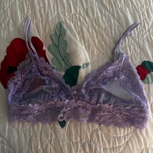 Savage X Fenty Lavender Lace Bralette Size Small